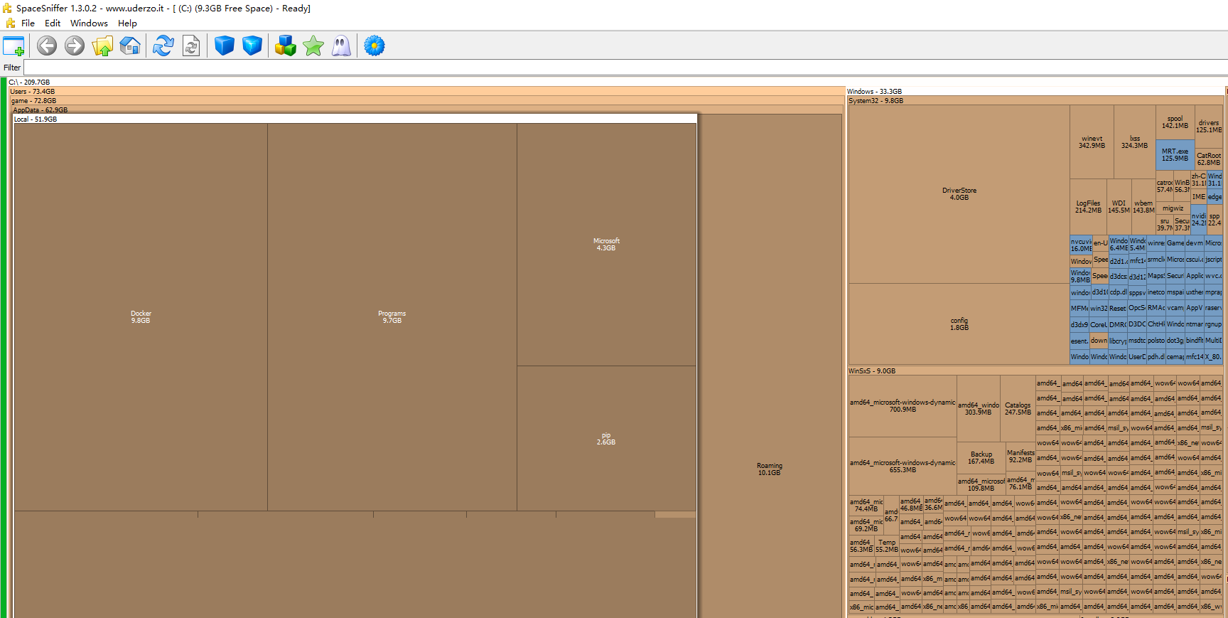 SpaceSniffer 策略示意图